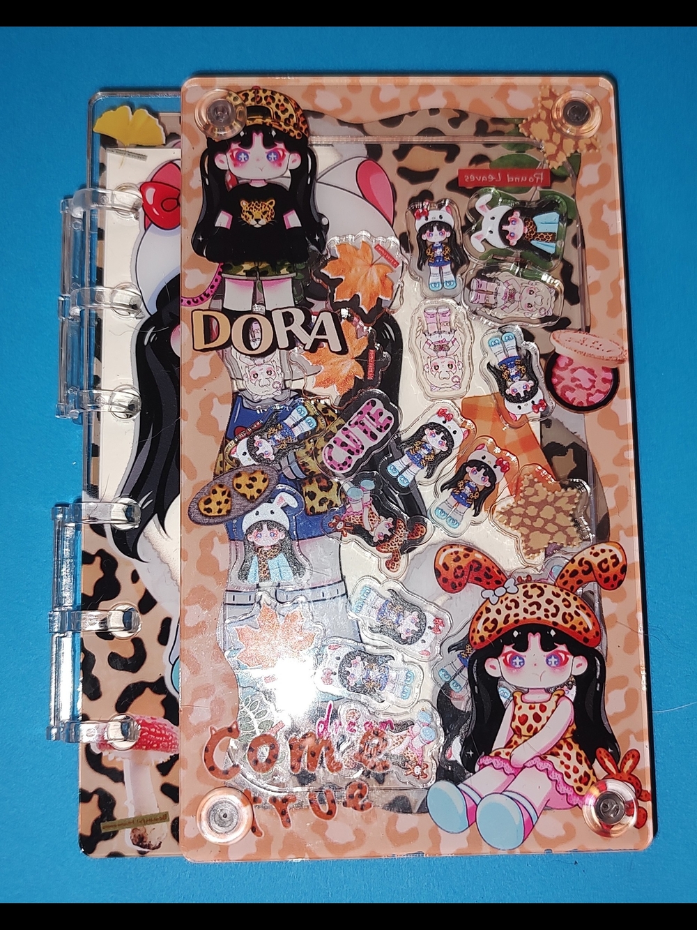 New! A7 Clear Acrylic Dora Shaker Notebook With Paper